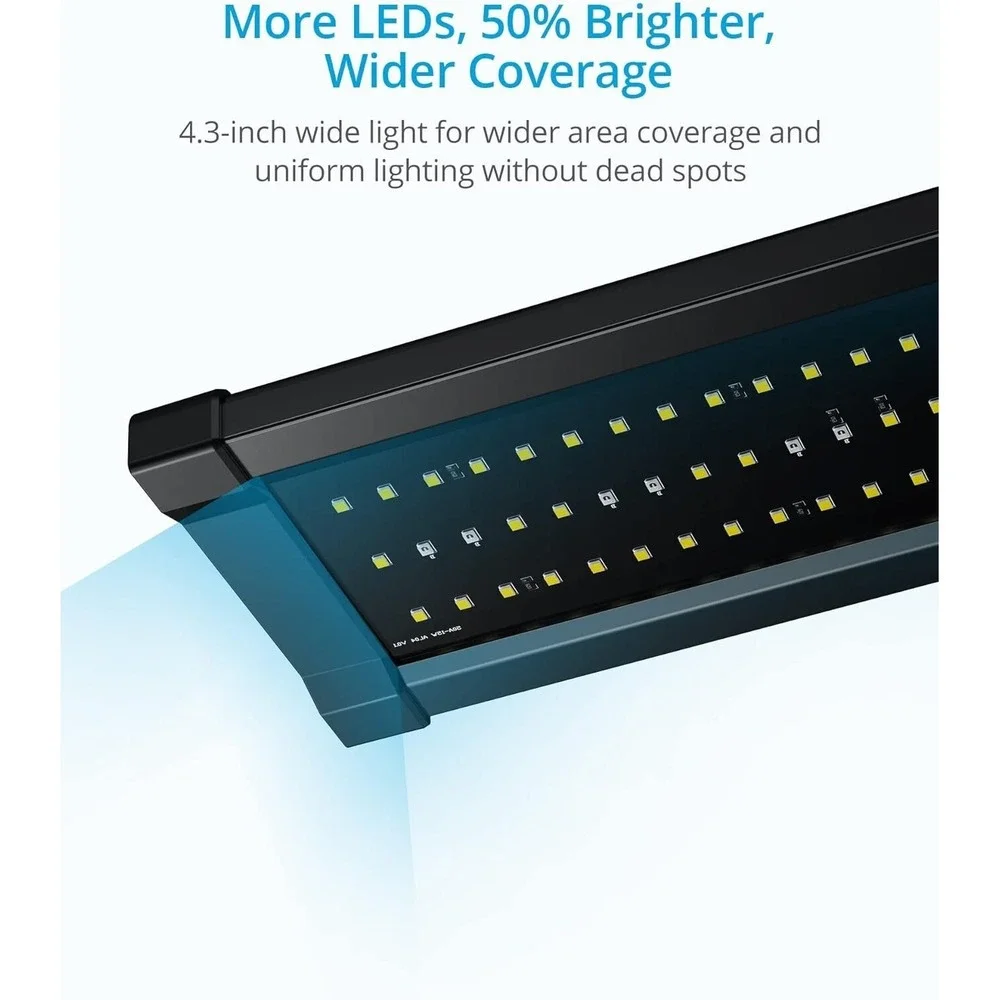 NICREW ClassicLED Gen 2 32W Aquarium Light 36-48 Inch Dimmable White‎ Blue LED